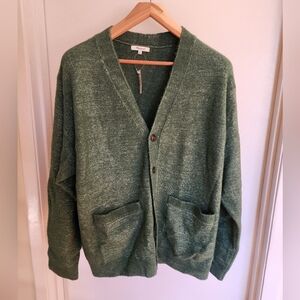 Madewell Men's Green Cardigan Sweater